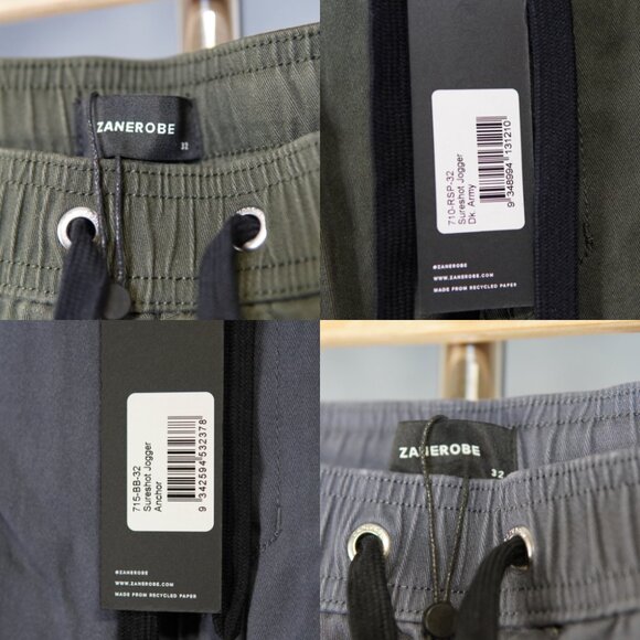 Two ZANEROBE Sureshot Jogger – Dark Army & Anchor | Size 32 (BNWT) - Picture 3 of 5